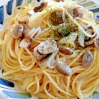 きのこパスタソースにひと手間　きのこスパゲティ